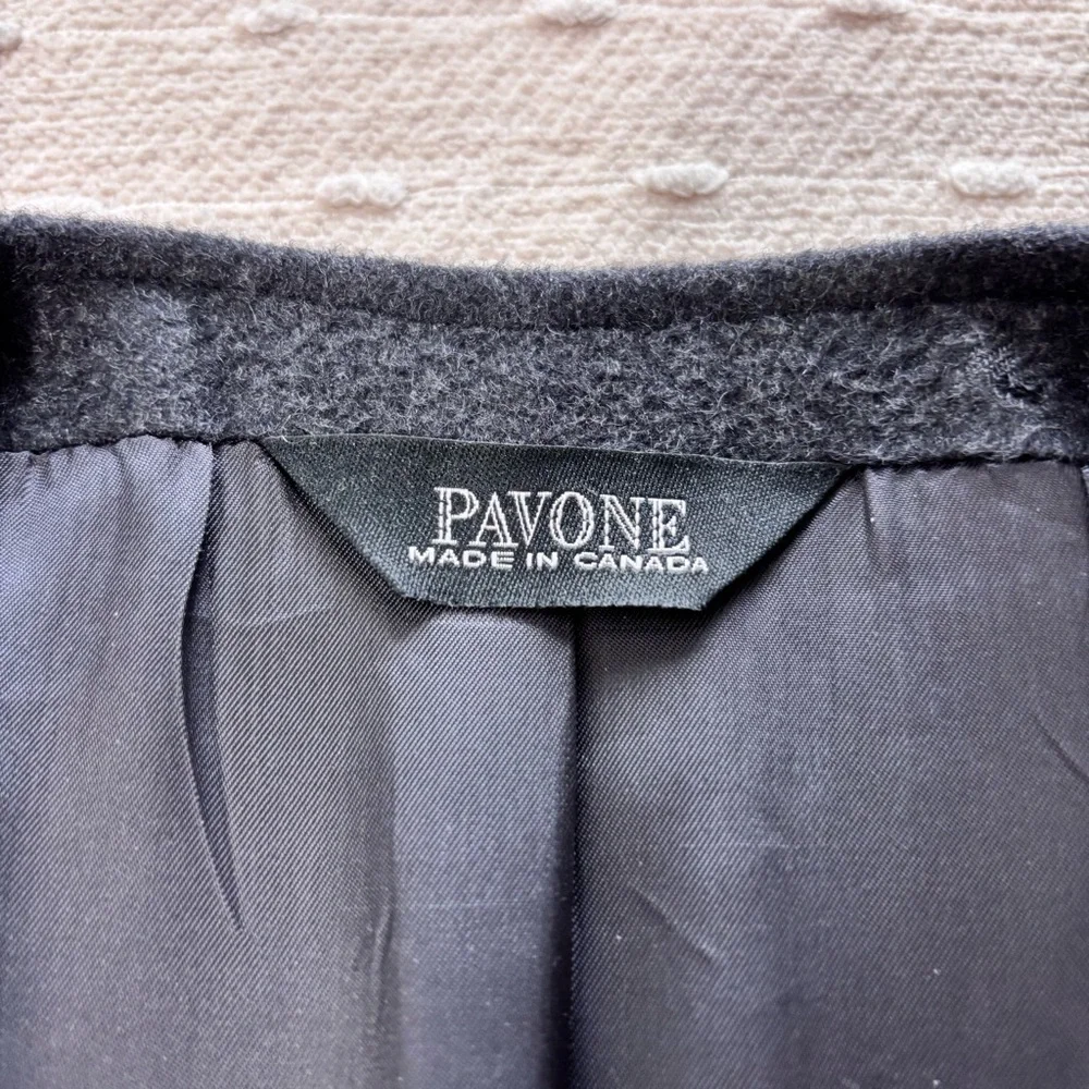 Pavone Cashmere Jacket Mens‎ 46L Cashmere Black Blazer Sport Coat Classic
